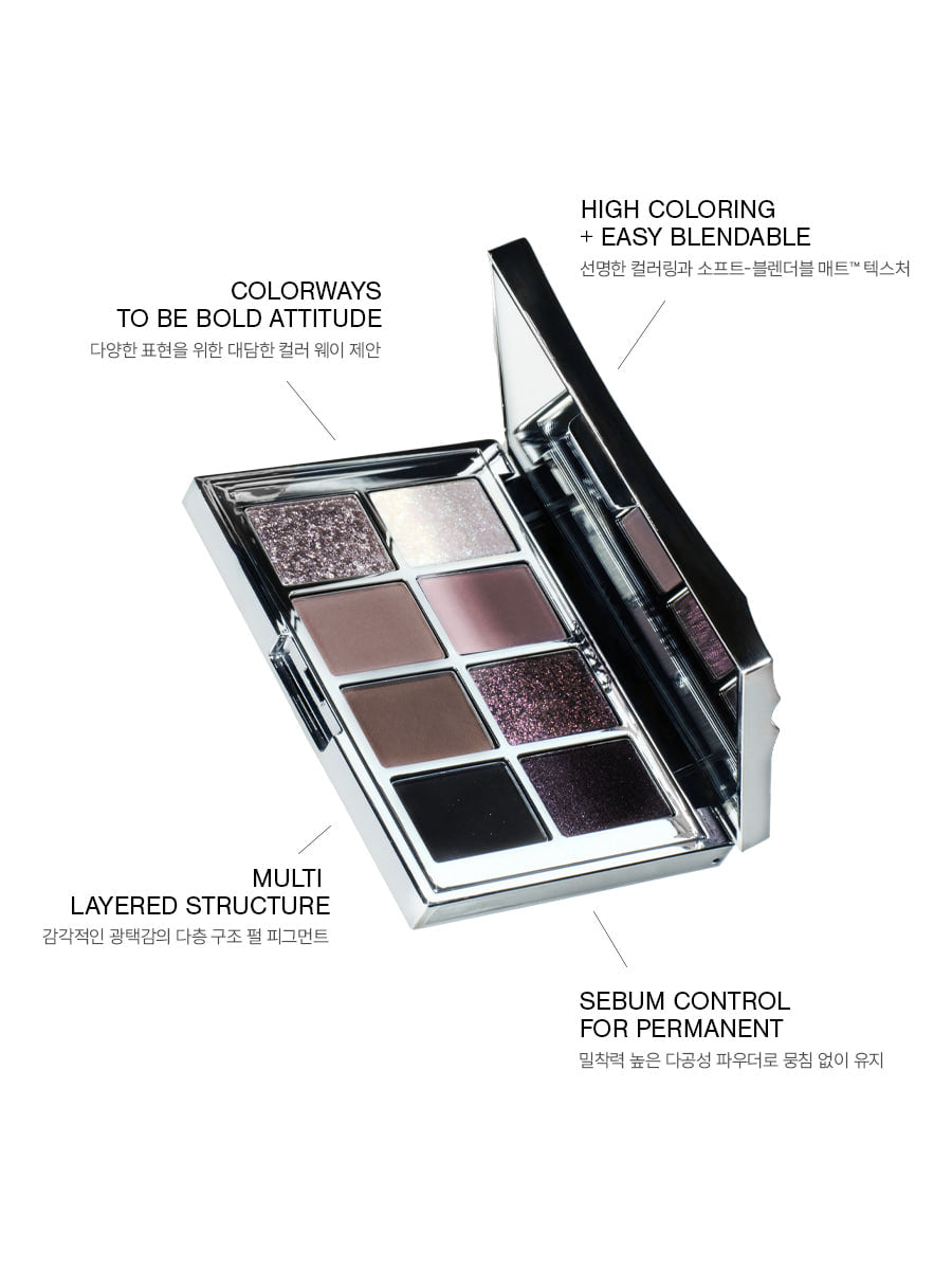 [ Pre-order ] Risky Beauty🩶Pigment Eyeshadow Palette