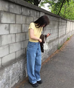 [ Jennie 同款 Pre-order ] Women Era Wide Fit Denim Pants