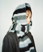 [ Pre-order ] Striped Hairy Bold Muffler