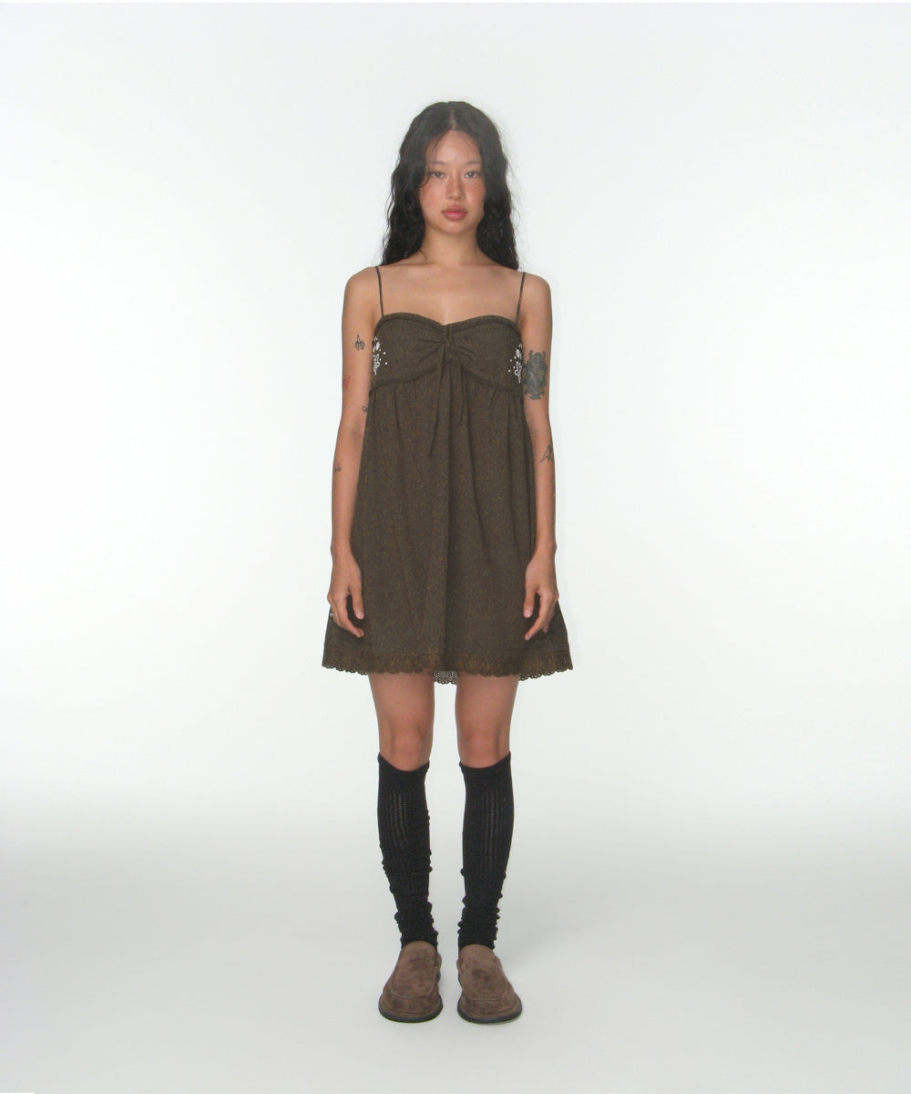 [ Pre-order ] Solar Stitch Mini Dress