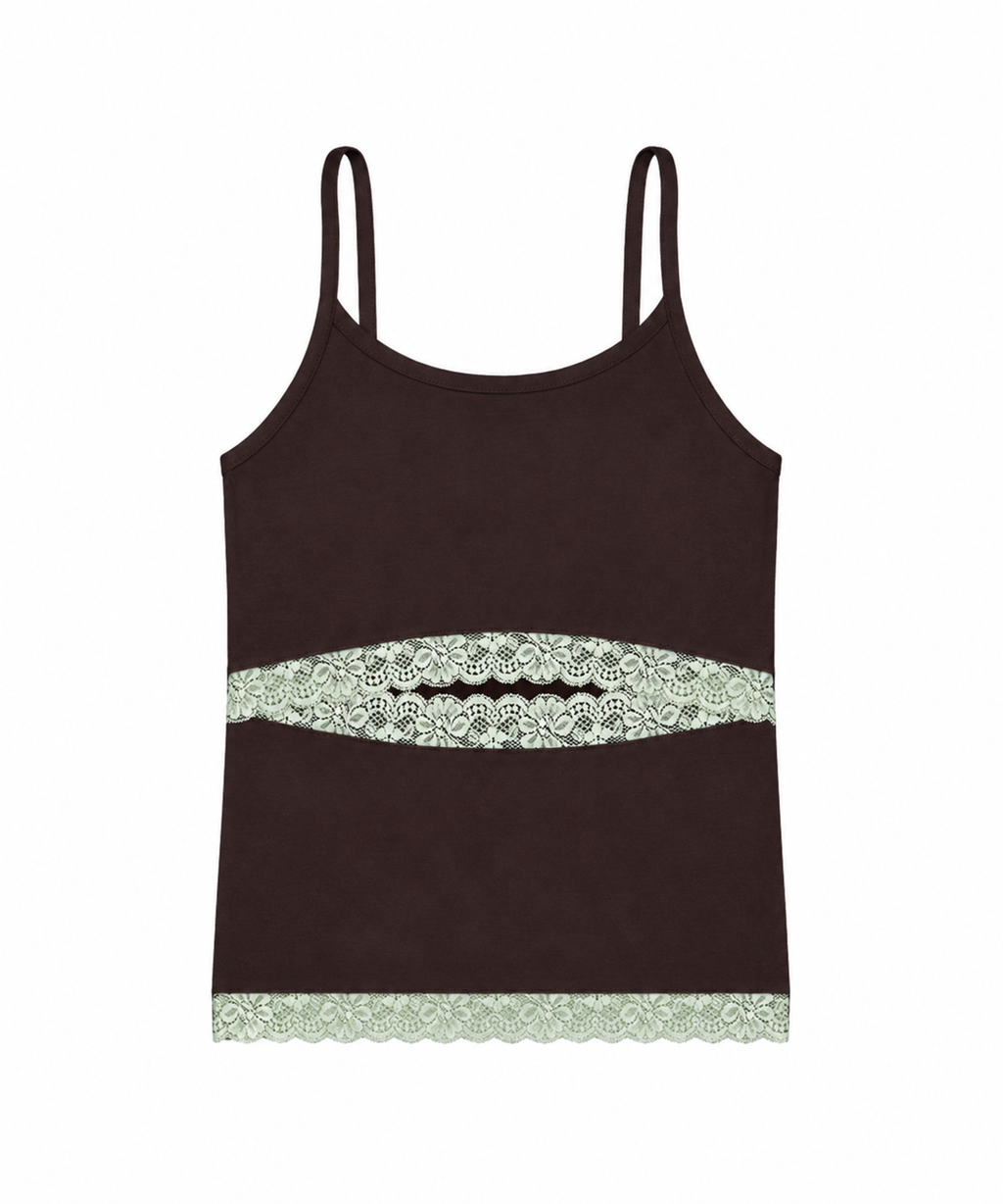 [ 29/6 完結優惠 Pre-order ] Lace Cutout Tank