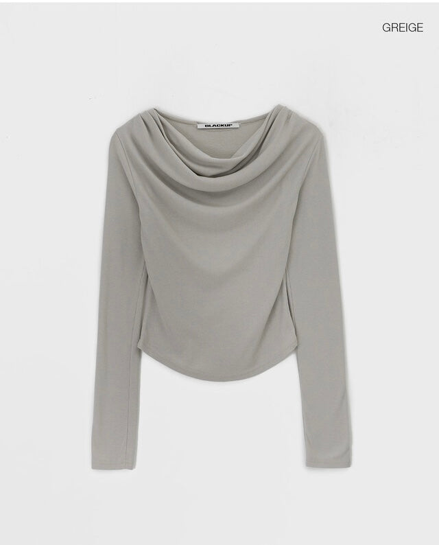 [ Pre-order ] Blackup Made Florem Gimo Drape Long Sleeve T-shirt