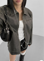 [ Pre-order ] Blackup Ann buck washing leather jacket