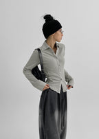 [ Pre-order ] Blackup Color Block Button Shirt