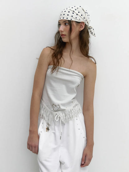 [ Pre-order ] Tassel Stud Scarf