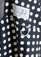 [ Pre-order ] 리버시블 보우 캔버스백 - 도트 블랙