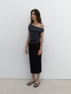 [ Pre-order ] Eyelet One Shoulder T