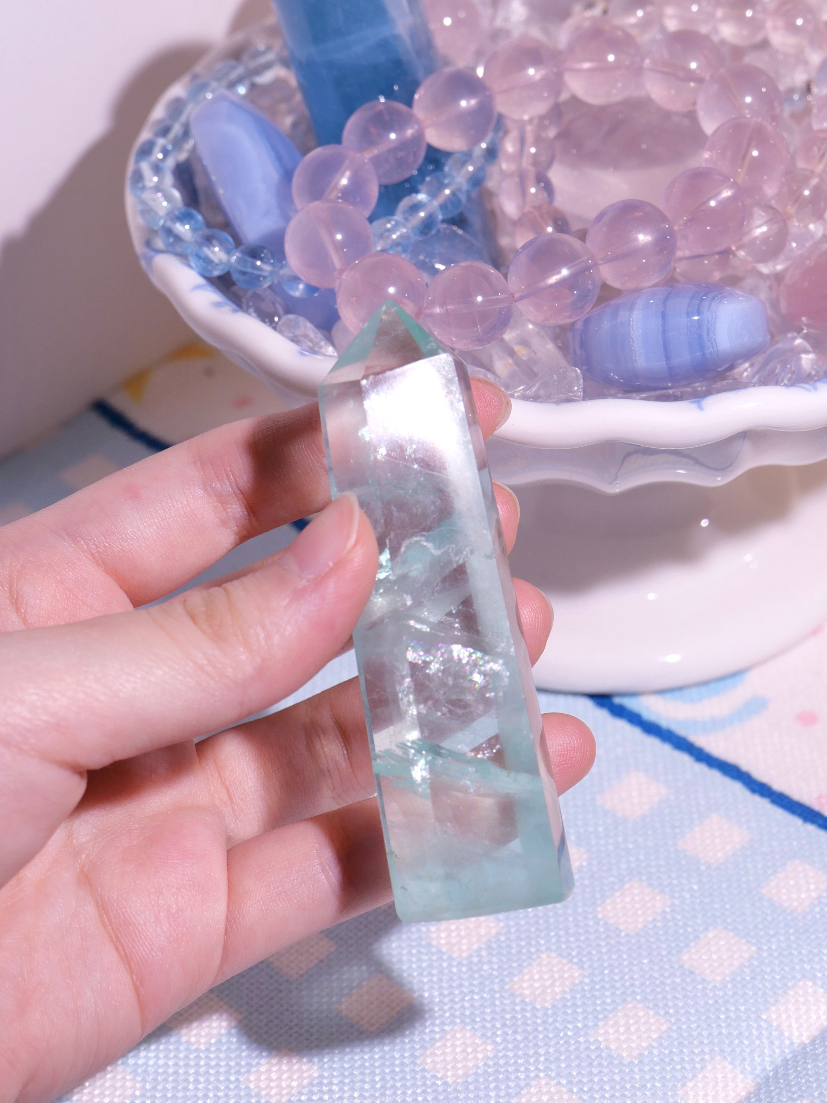 [ 現貨 ] 綠營石尖柱 Natural Green Fluorite Tower