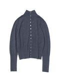 [ Pre-order] PWC HIGHNECK BACK BUTTON-UP KNIT TOP