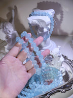 [ 現貨 ] 🇧🇷巴西老礦碎冰冰海藍寶 Natural Brazil Aquamarine Bracelet