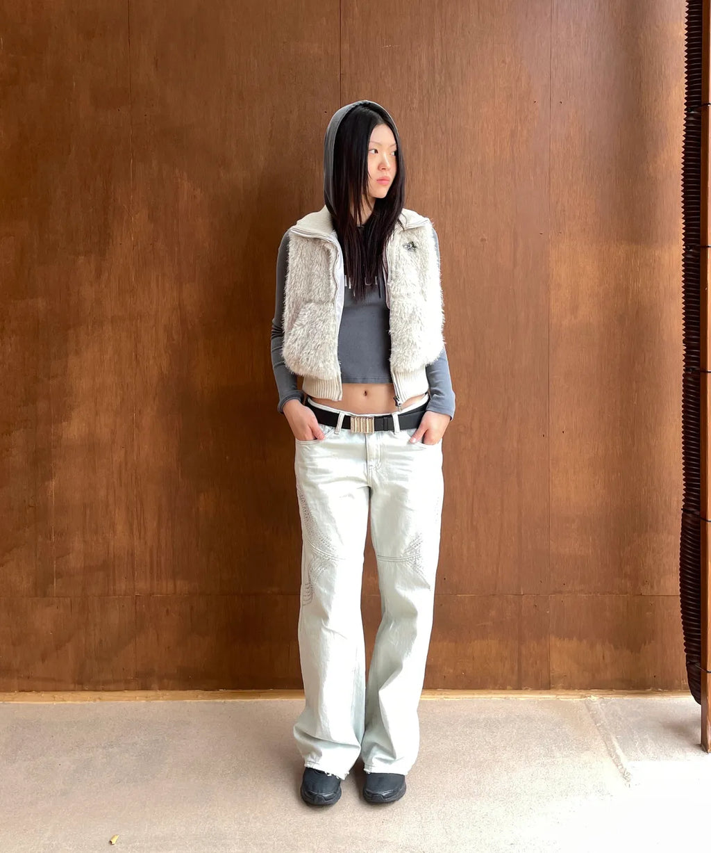 [ Pre-order ] Sculptor Faux Fur Zip-Up Vest