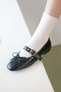 [ Pre-order ] KHIHO Buckle Strap Ballerina Flat