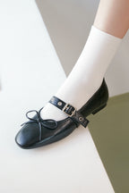 [ 🆕 Pre-order ] KHIHO Buckle Strap Ballerina Flat