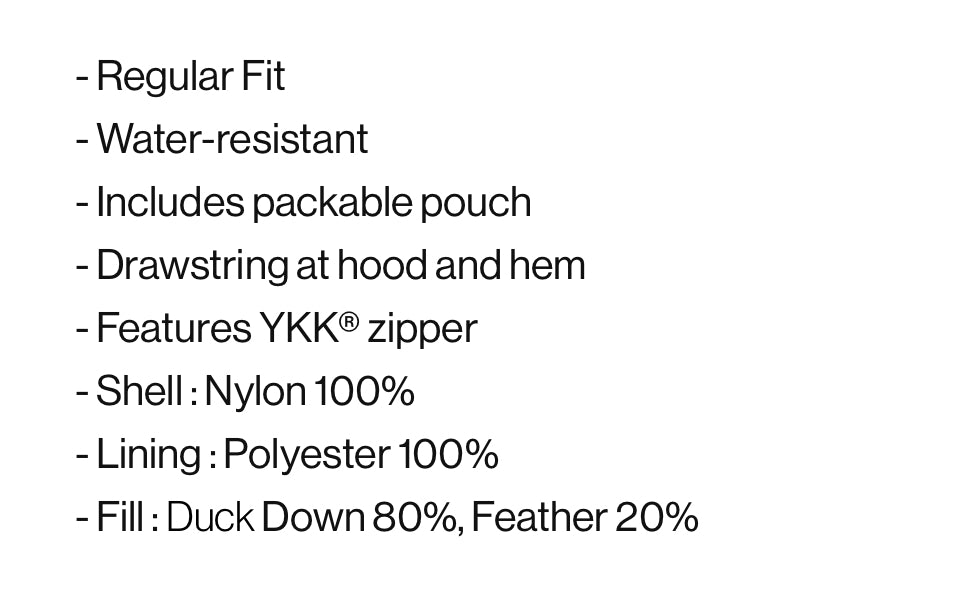 [ 店主推薦 Pre-order ] CT Lightweight Down Jacket