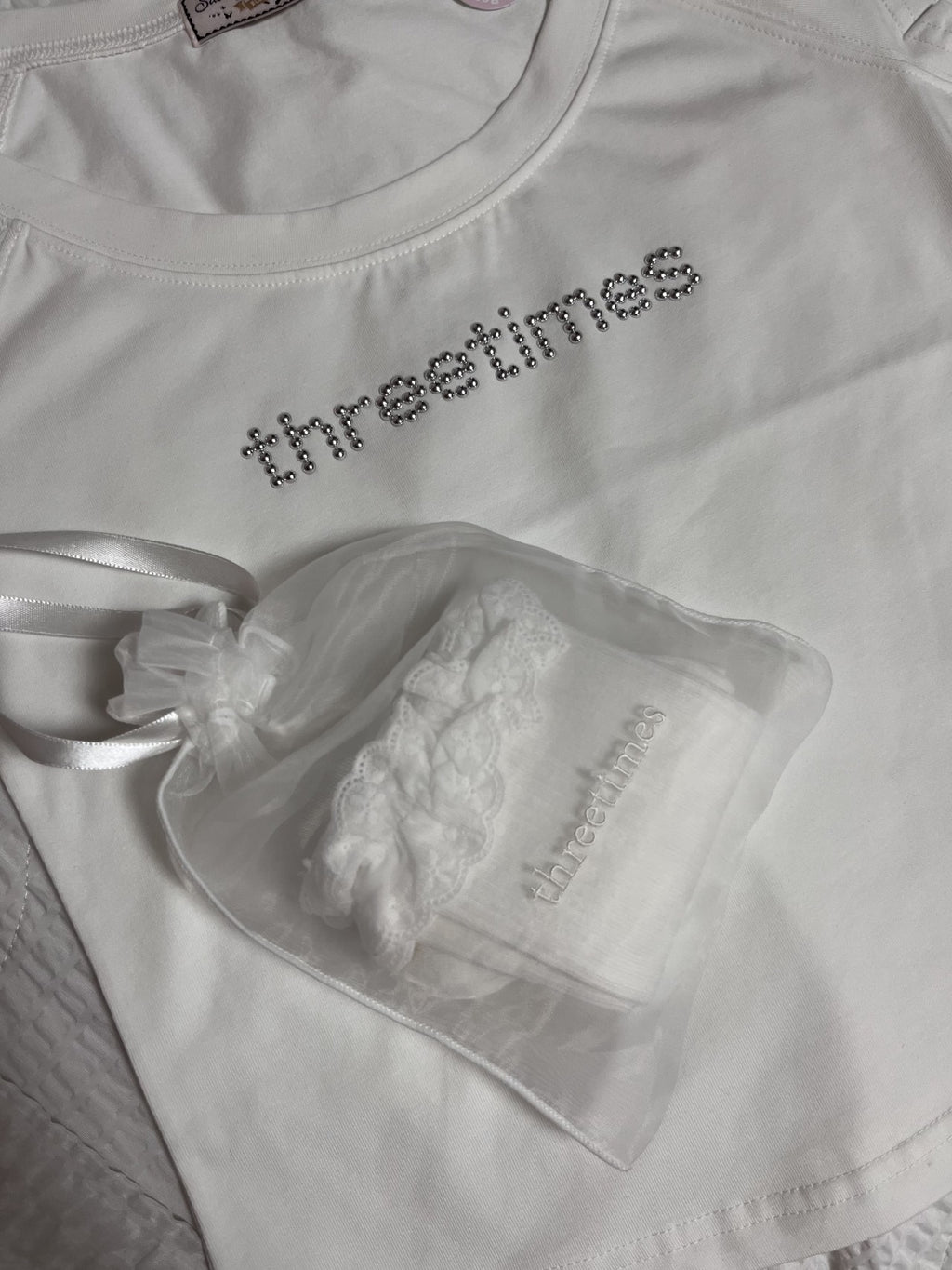 [ 現貨 ] Threetimes Bijou logo tee