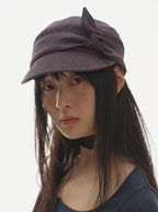 [ Pre-order ] Coyseio Ribbon Tie Cap Charcoal