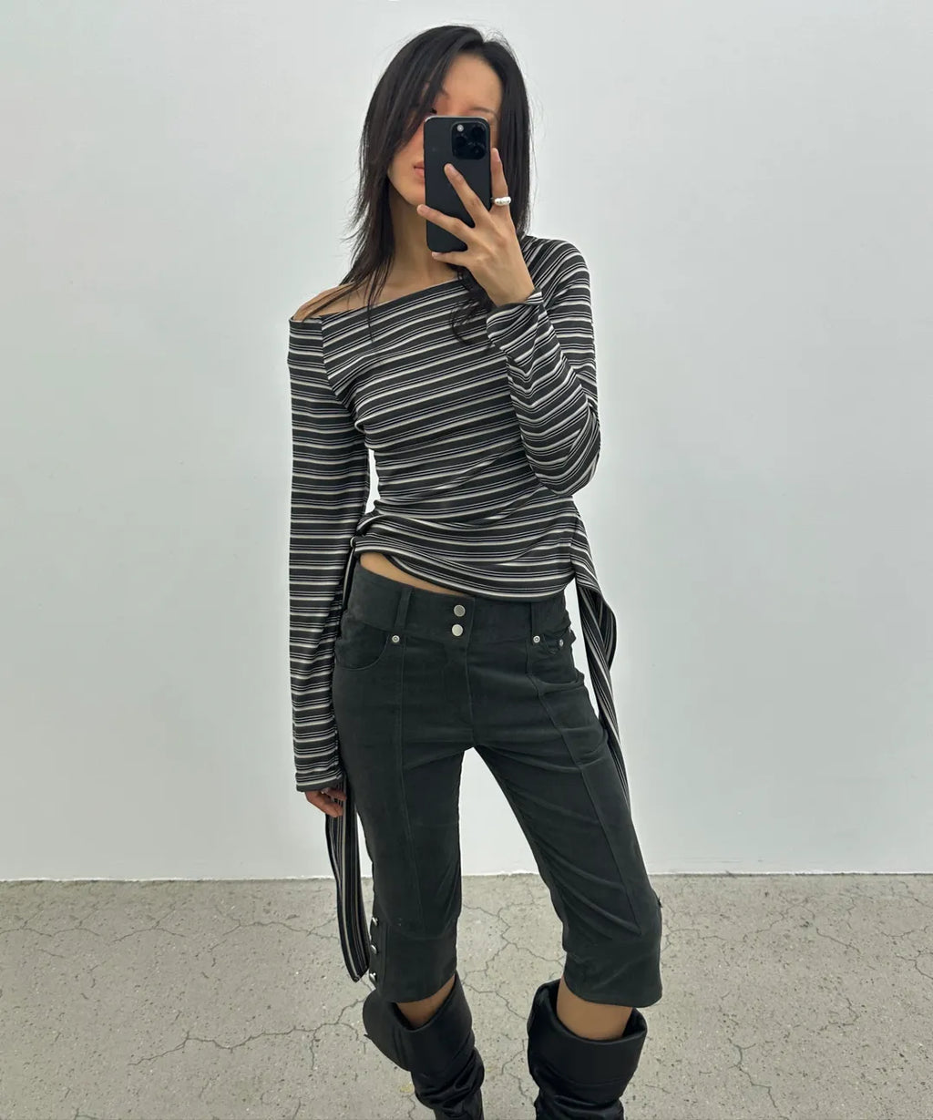 [ Pre-order ] Stripe Strap T-Shirt