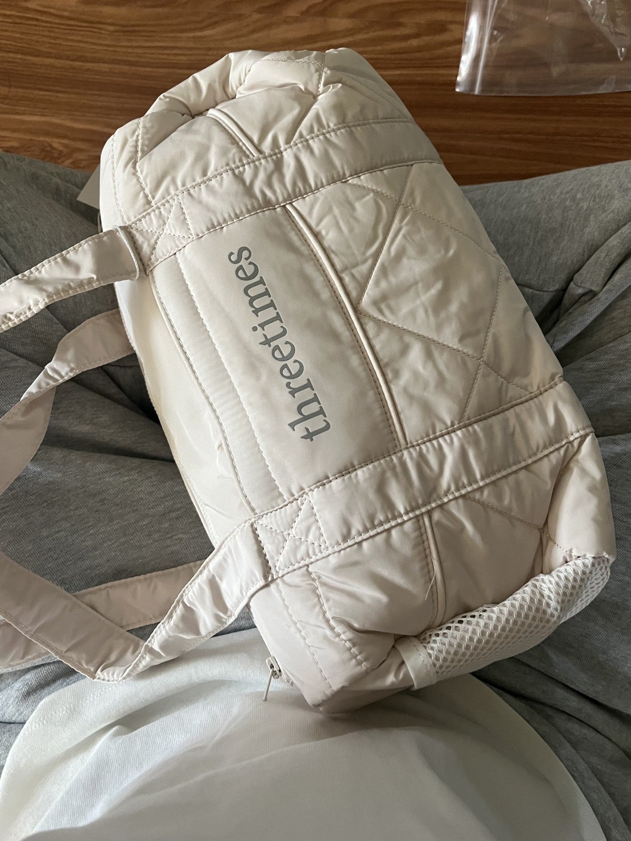 トートバッグ Threetimes Bebe sport bag Beige threetimes] Bebe sport bag Beige 正規品 韓国ブランド 韓国
