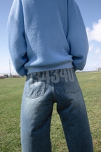 [ Pre-order ] 134340 Vintage Laser Denim Pants Blue