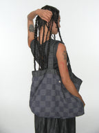 [ Pre-order ] Reversible Check Denim Bag