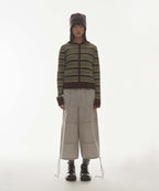 [ Pre-order ] Soft Knit Zip-up Stripe