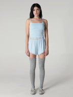 [ Pre-order ] Glowny Heart Lace Cami - Baby Blue