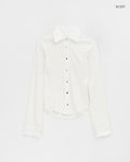 [ Pre-order ] Blackup Color Block Button Shirt