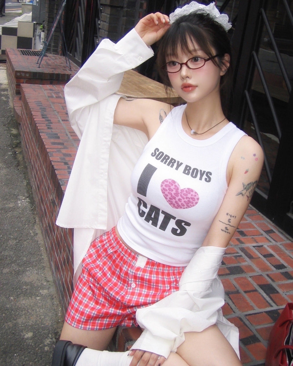 [ 現貨 ] I Love Cats Sleeveless
