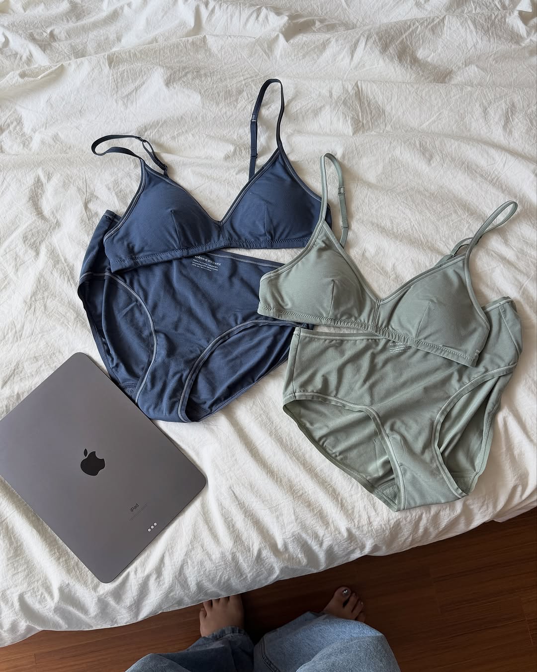 [ Pre-order ] 全棉內衣套裝 👙 Organic Oh! Bra Panty SET ( 內附胸墊 )