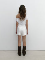 [ Pre-order ] Eyelet One Shoulder T