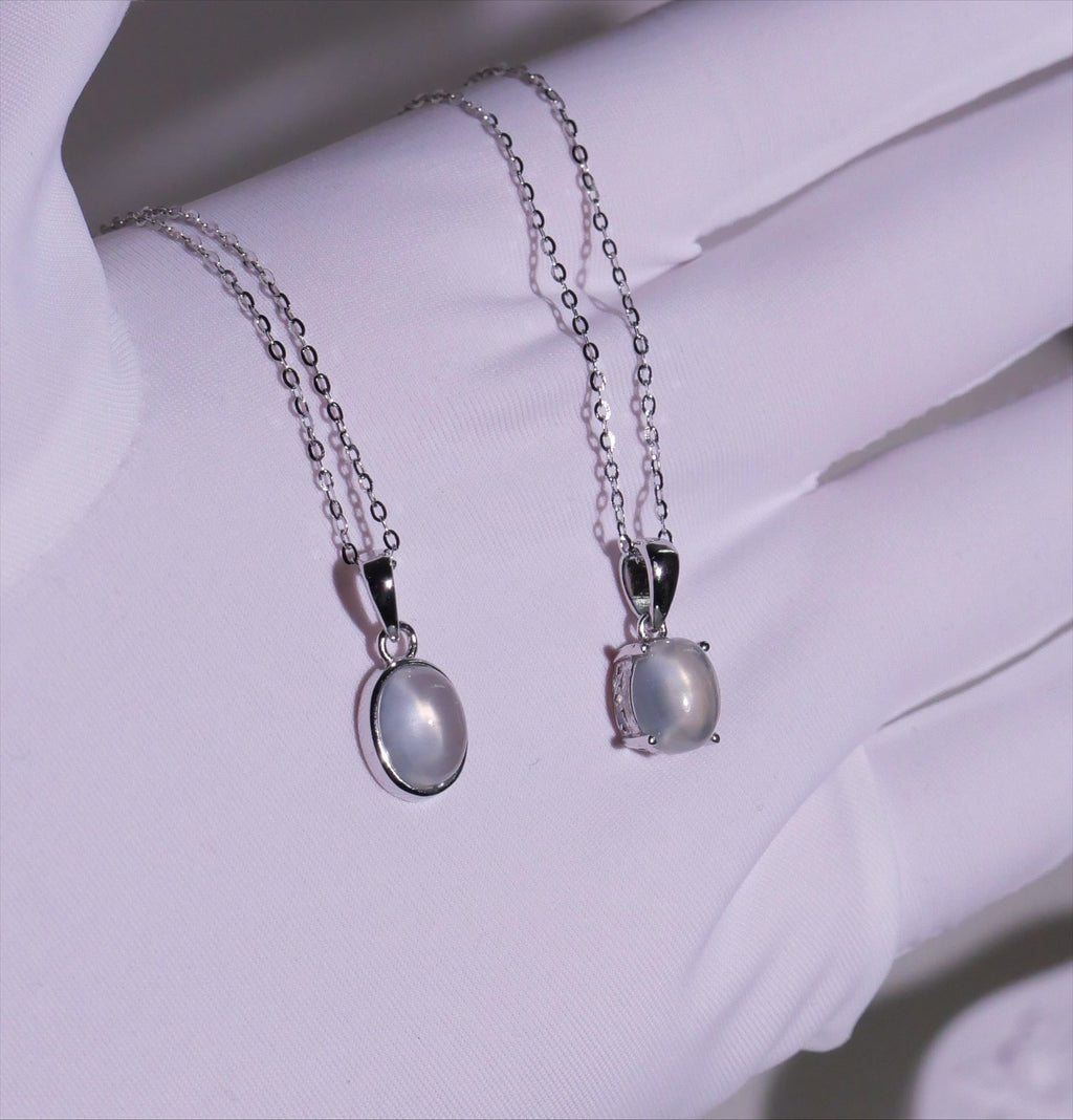 [ Pre-order ] TSC016 葡萄石純銀S925頸鏈 Natural Prehnite Silver Necklace