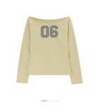 [ Aespa Winter 同款 ] - Blackup Made Boatneck Print Long Sleeve T-shirt