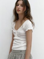 [ Pre-order ] Button Blush T