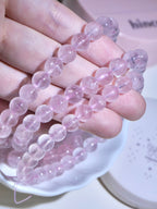 [ 現貨 ] 🇲🇬馬達加斯加碎碎冰粉晶AA+等級 Natural Madagascar Rose Quartz Bracelet