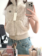 [ Pre-order ] Sculptor Faux Fur Zip-Up Vest