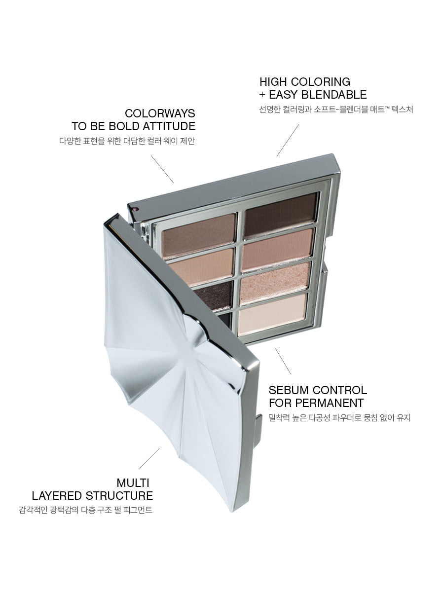 [ Pre-order ] Risky Beauty🩶Pigment Eyeshadow Palette