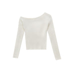 [ 現貨 ] 秋冬必入厚針織單膊側開上衣 Basil Unbalanced Shoulder Knit