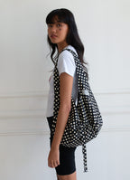 [ Pre-order ] 리버시블 보우 캔버스백 - 도트 블랙