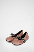[ Pre-order ] Khiho Satin Shirring Ballerina Flats