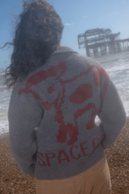 [ Pre-order ] Space Cow Cowichan Knit Jacket Grey