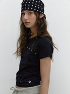 [ Pre-order ] Curve Eyelet T