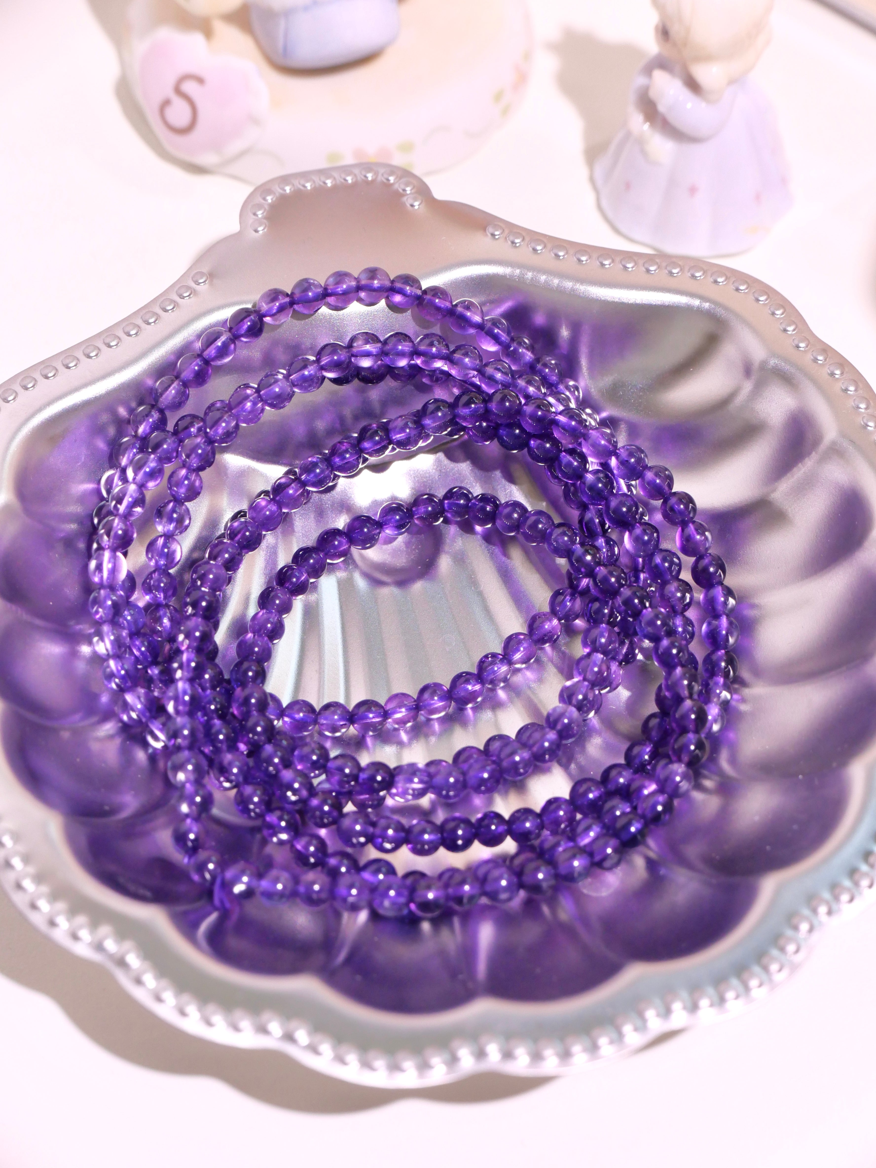 [ 現貨 ] 紫水晶多圈 4mm Natural Amethyst Bracelet