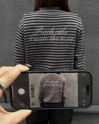 [ Pre-order ] Rockcake Stripe Logo Knit Cardigan