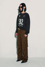 [ 已停產 ] CURRENT 32 football sweatshirt (charcoal)