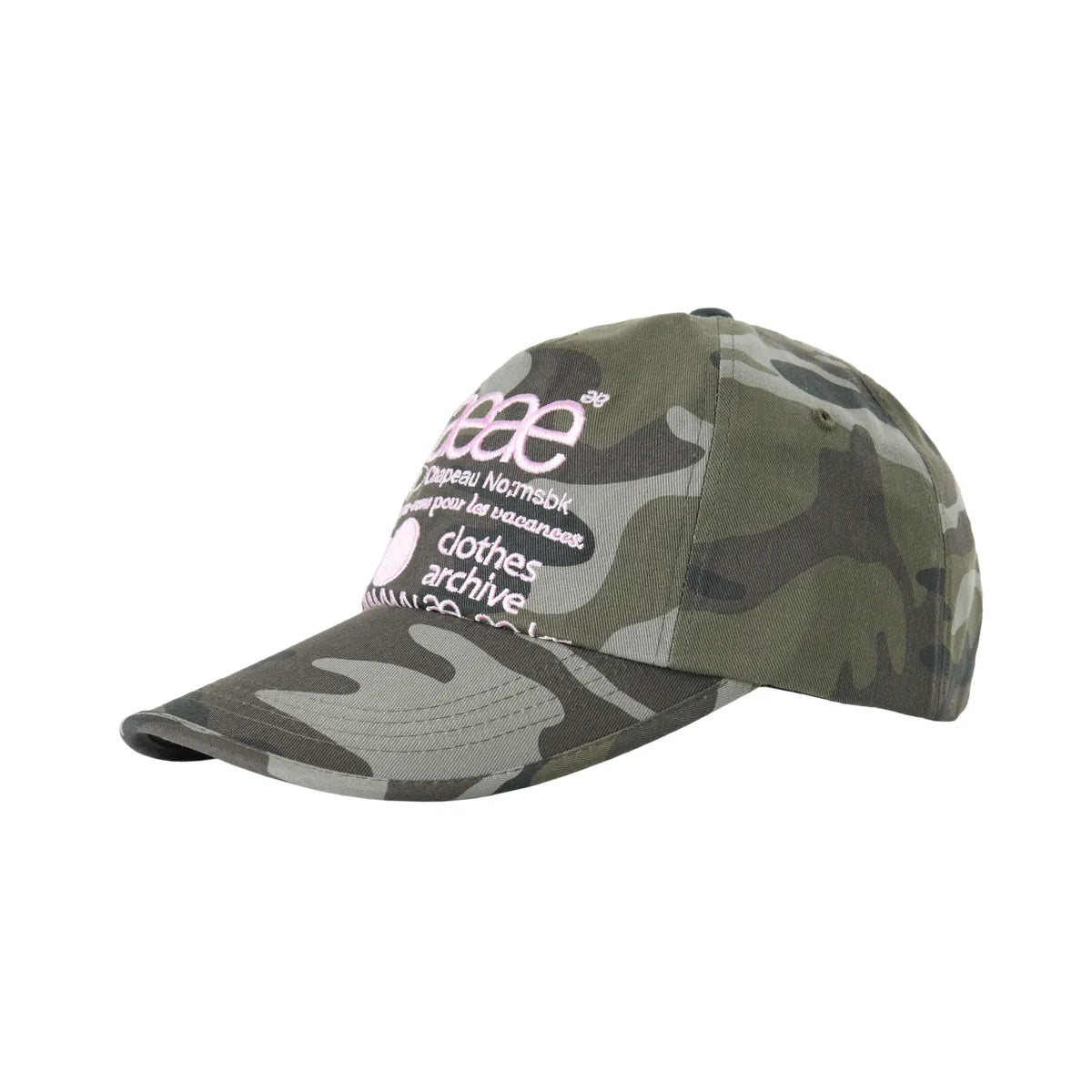 [ Pre-order ] AEAE Web Logo Camouflage 5 Pannel Cap - green