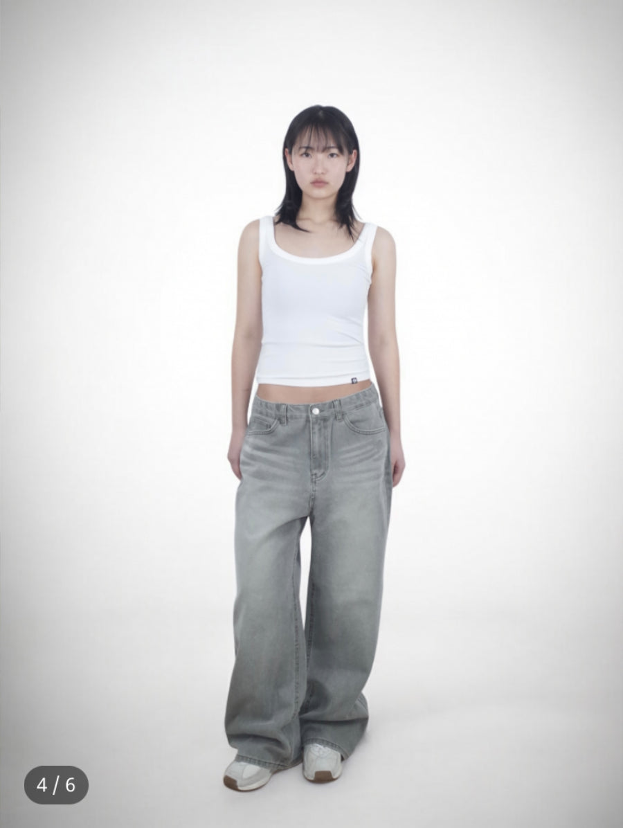[ Pre-order ] Unisex Pigment Baggy Jeans