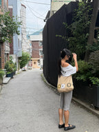 [ 店主推薦 - 現貨 ] ‘O’ Mesh Reversible Tote Bag ( 白色/黃色現貨 )