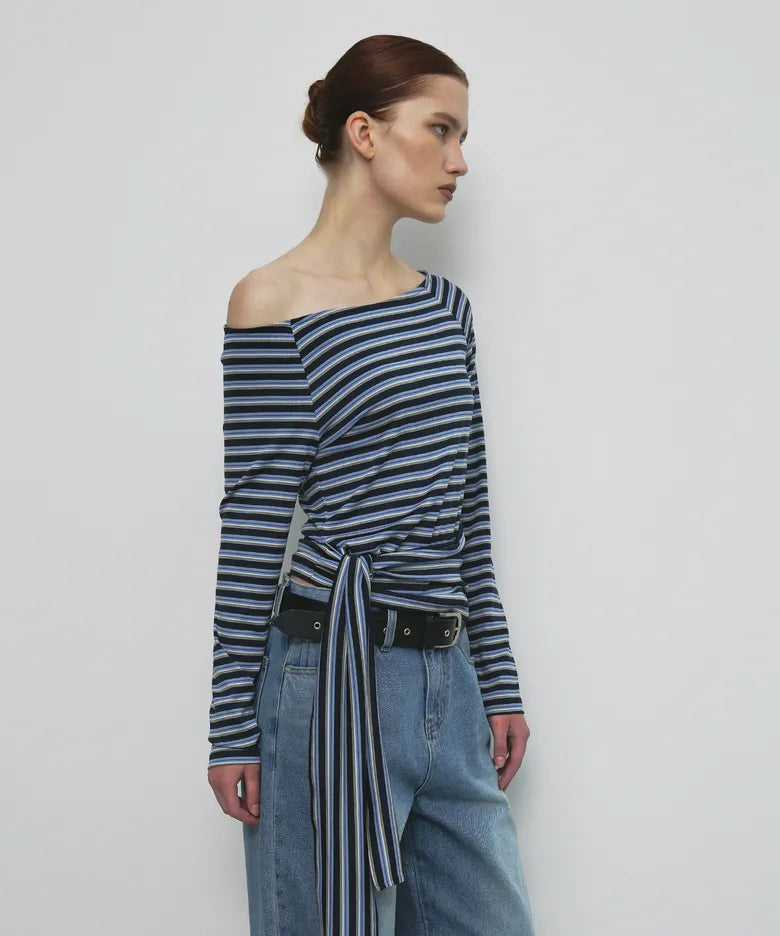 [ Pre-order ] Stripe Strap T-Shirt