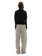 [ Pre-order] PWC HIGHNECK BACK BUTTON-UP KNIT TOP