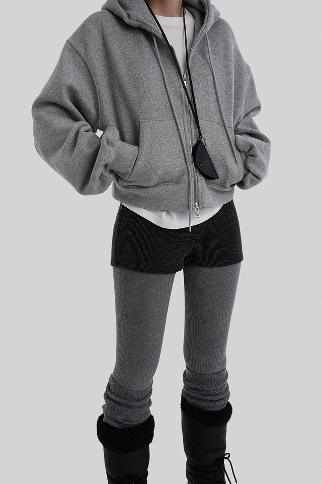 [ Pre-order ] Autumn Kent Sheepskin Hooded Zip-up